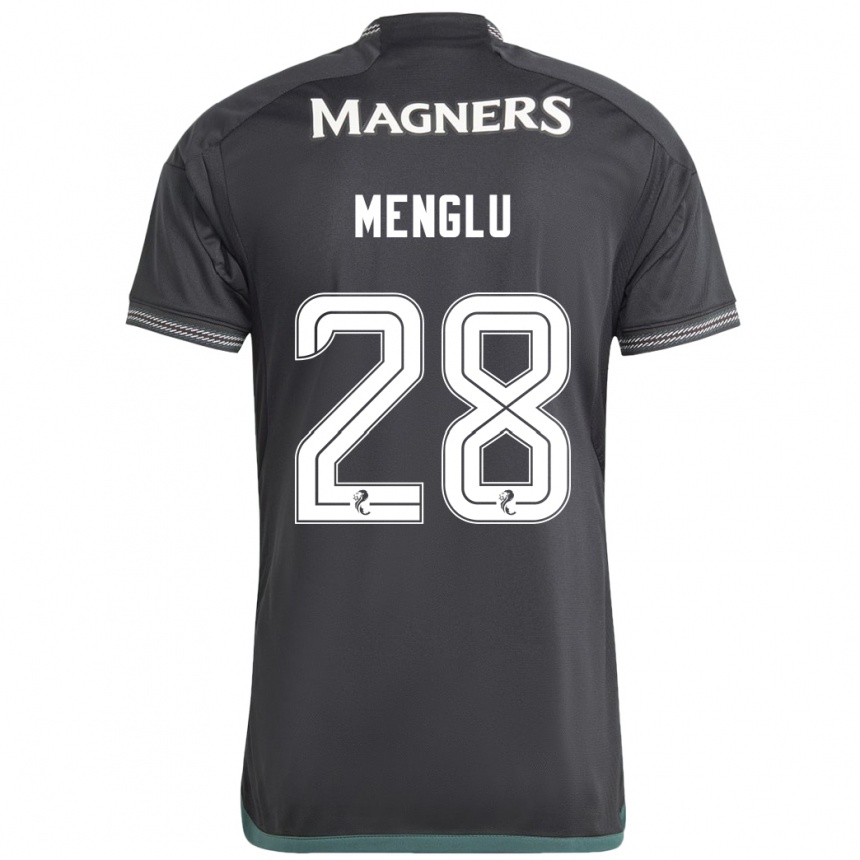Herren Fußball Shen Menglu #28 Schwarz Auswärtstrikot Trikot 2023/24 T-Shirt Luxemburg