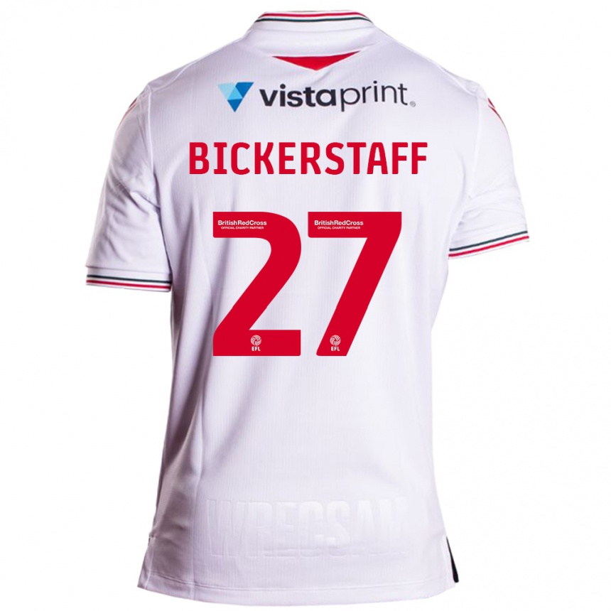 Herren Fußball Jake Bickerstaff #27 Weiß Auswärtstrikot Trikot 2023/24 T-Shirt Luxemburg