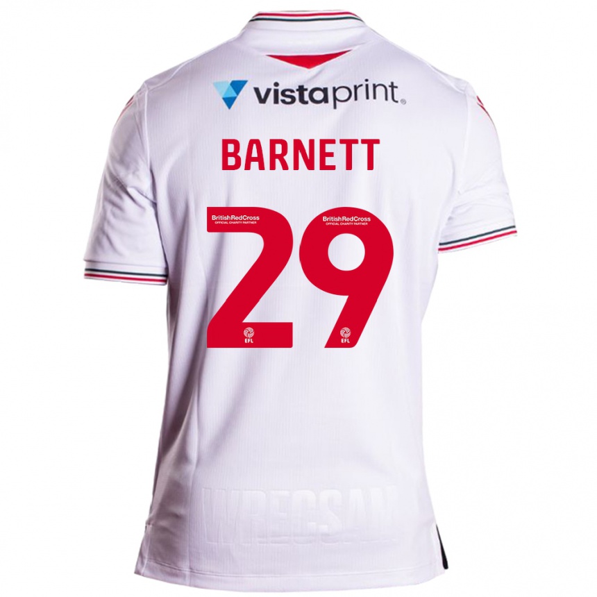 Herren Fußball Ryan Barnett #29 Weiß Auswärtstrikot Trikot 2023/24 T-Shirt Luxemburg