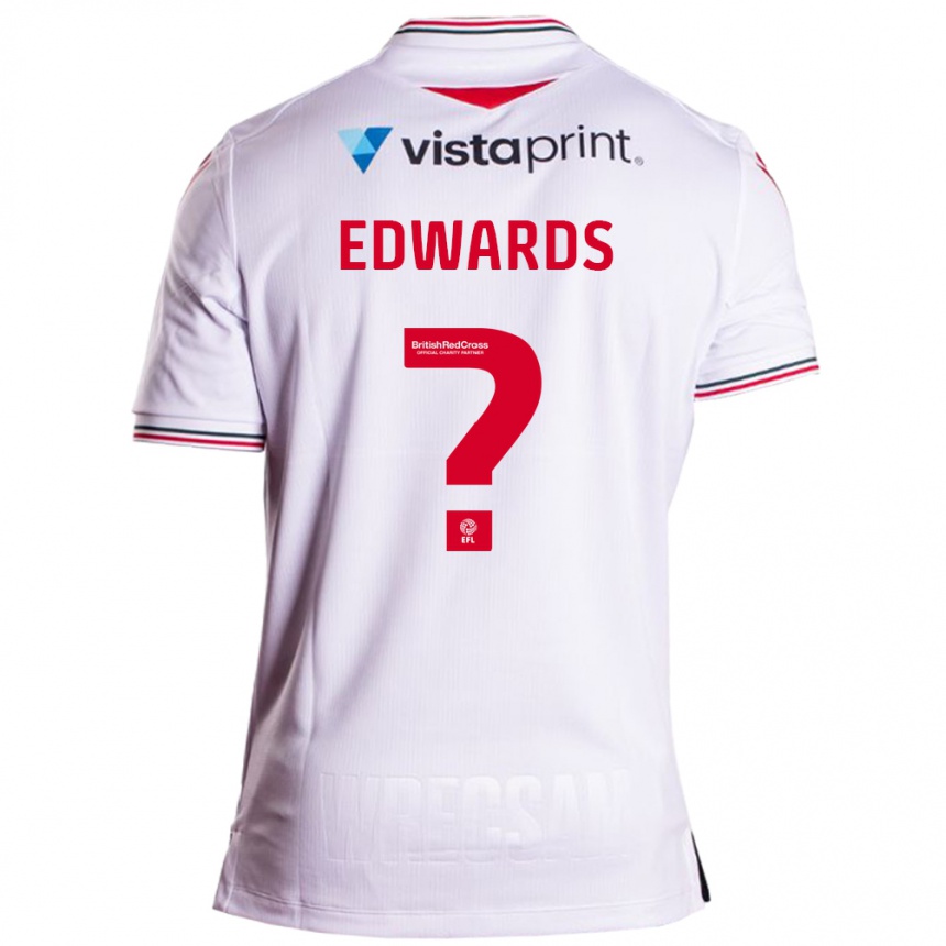 Herren Fußball Callum Edwards #0 Weiß Auswärtstrikot Trikot 2023/24 T-Shirt Luxemburg