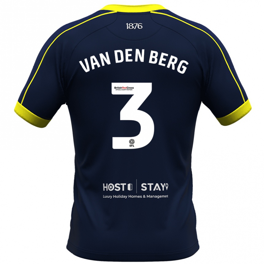 Herren Fußball Rav Van Den Berg #3 Marine Auswärtstrikot Trikot 2023/24 T-Shirt Luxemburg