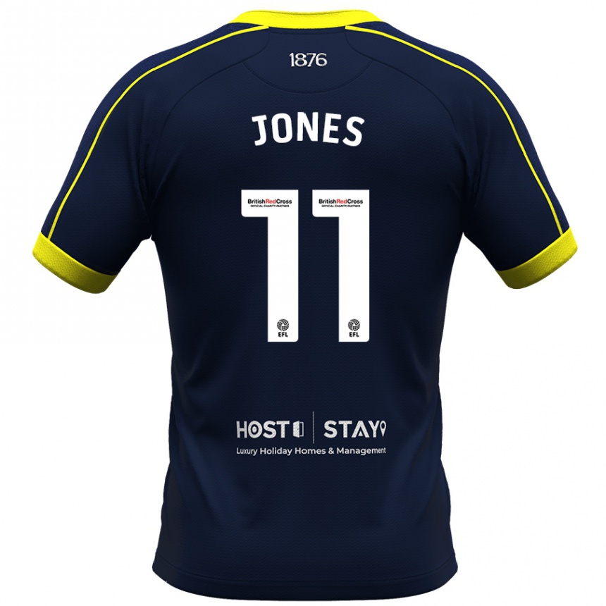 Herren Fußball Isaiah Jones #11 Marine Auswärtstrikot Trikot 2023/24 T-Shirt Luxemburg