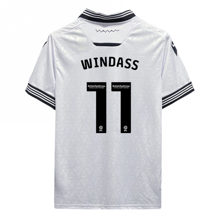 Herren Fußball Josh Windass #11 Weiß Auswärtstrikot Trikot 2023/24 T-Shirt Luxemburg