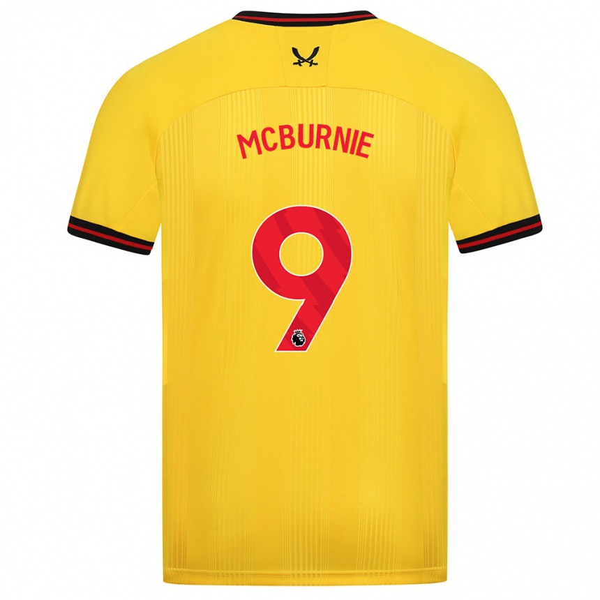 Herren Fußball Oli Mcburnie #9 Gelb Auswärtstrikot Trikot 2023/24 T-Shirt Luxemburg