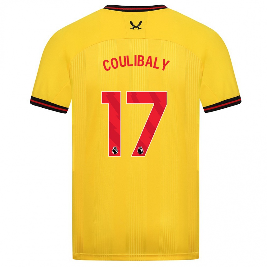 Herren Fußball Ismaila Coulibaly #17 Gelb Auswärtstrikot Trikot 2023/24 T-Shirt Luxemburg