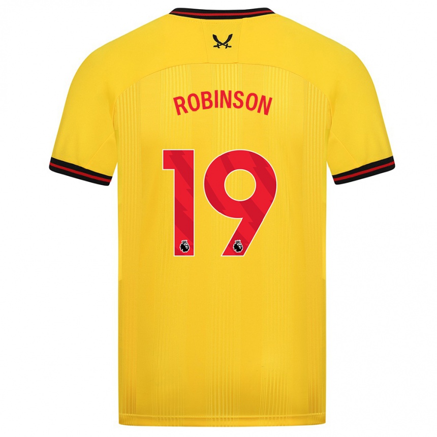 Herren Fußball Jack Robinson #19 Gelb Auswärtstrikot Trikot 2023/24 T-Shirt Luxemburg