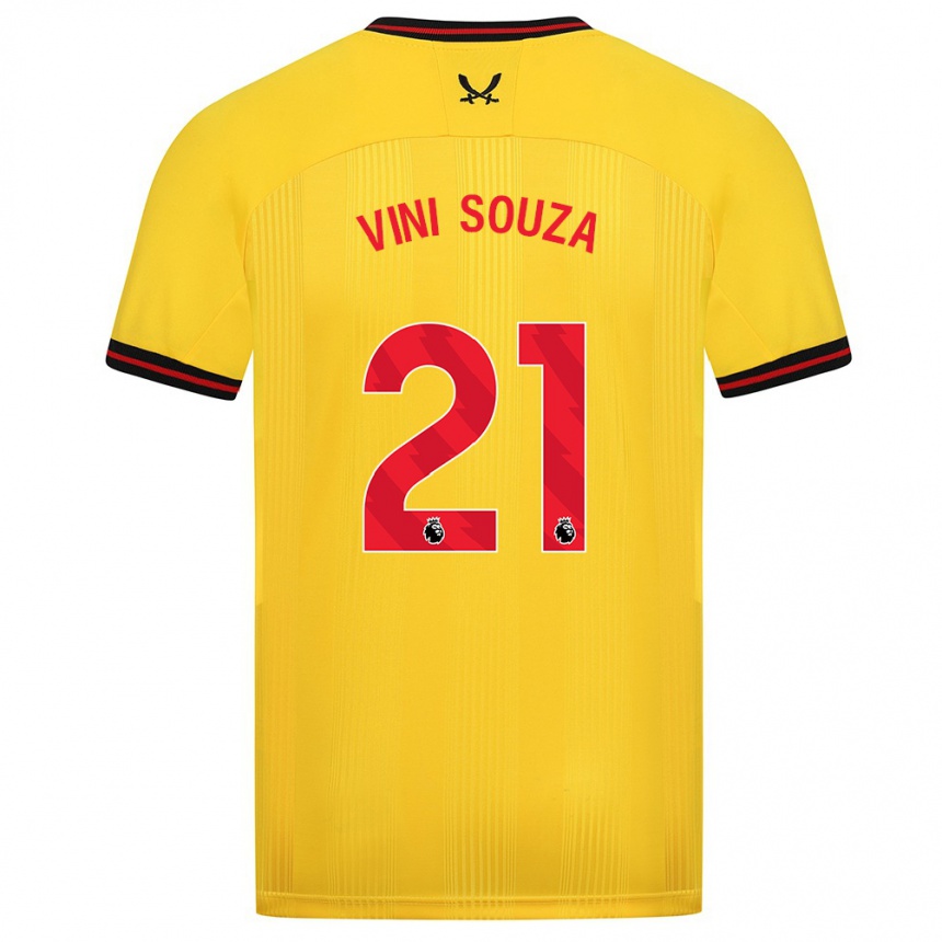 Herren Fußball Vini Souza #21 Gelb Auswärtstrikot Trikot 2023/24 T-Shirt Luxemburg
