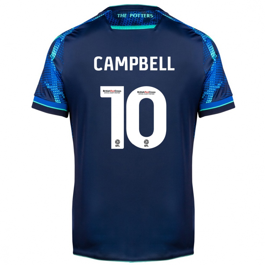 Herren Fußball Tyrese Campbell #10 Marine Auswärtstrikot Trikot 2023/24 T-Shirt Luxemburg