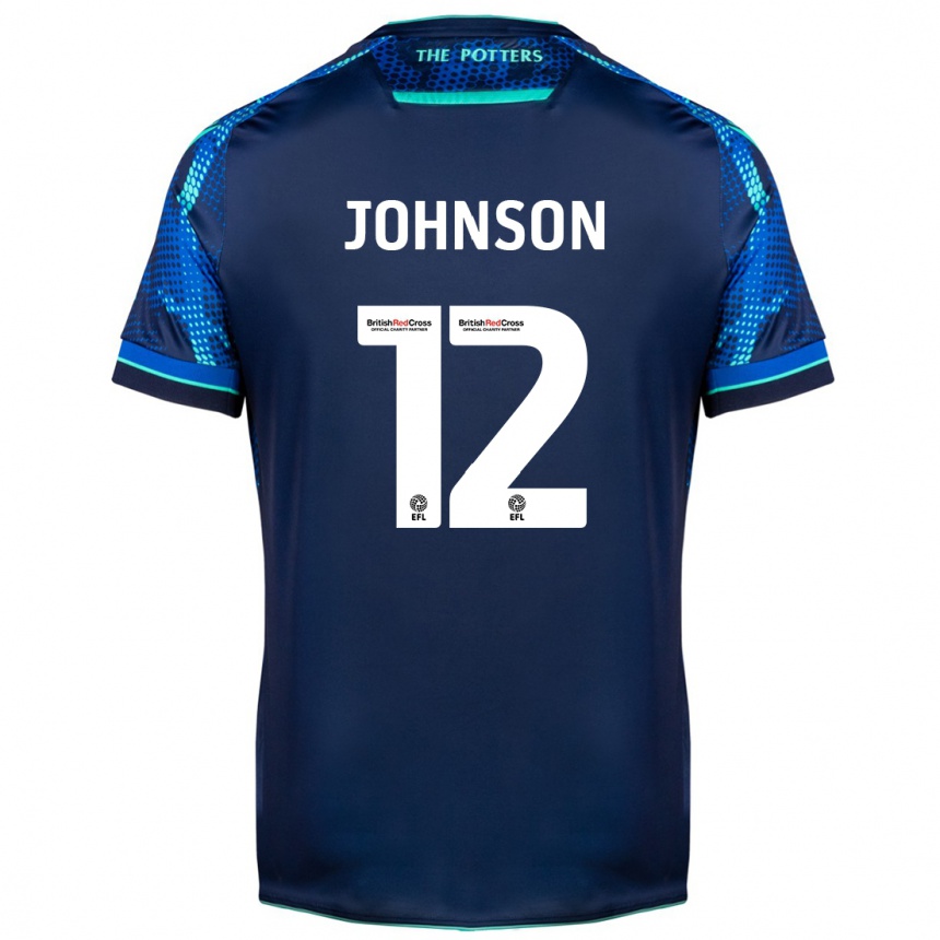 Herren Fußball Daniel Johnson #12 Marine Auswärtstrikot Trikot 2023/24 T-Shirt Luxemburg