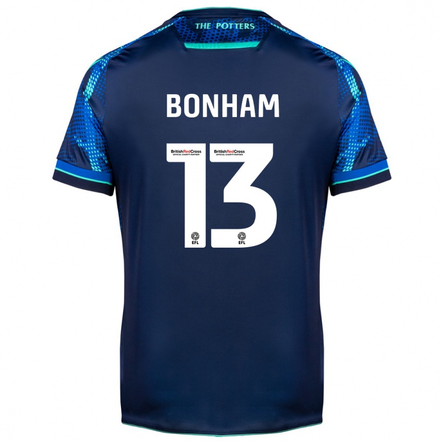 Herren Fußball Jack Bonham #13 Marine Auswärtstrikot Trikot 2023/24 T-Shirt Luxemburg