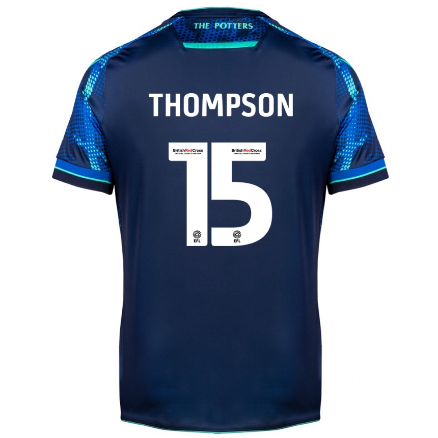 Herren Fußball Jordan Thompson #15 Marine Auswärtstrikot Trikot 2023/24 T-Shirt Luxemburg