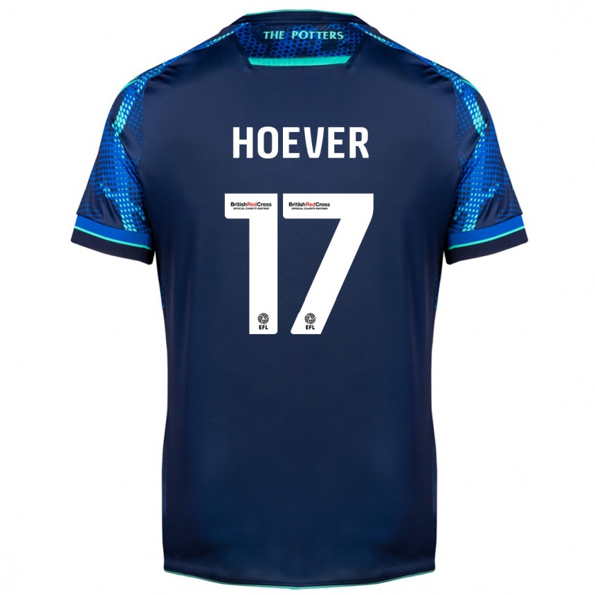 Herren Fußball Ki-Jana Hoever #17 Marine Auswärtstrikot Trikot 2023/24 T-Shirt Luxemburg