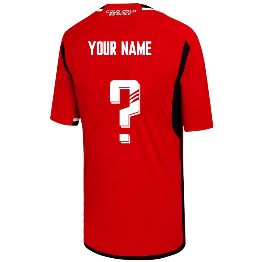 Herren Fußball Ihren Namen #0 Rot Auswärtstrikot Trikot 2023/24 T-Shirt Luxemburg
