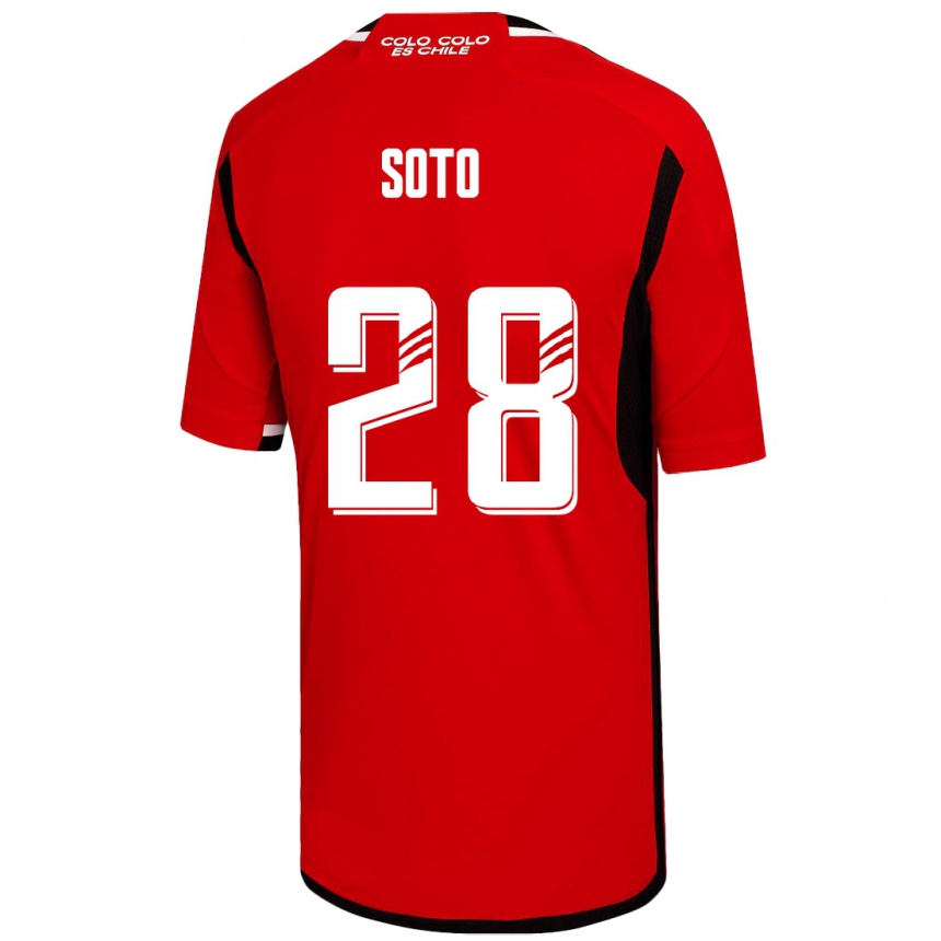 Herren Fußball Lucas Soto #28 Rot Auswärtstrikot Trikot 2023/24 T-Shirt Luxemburg