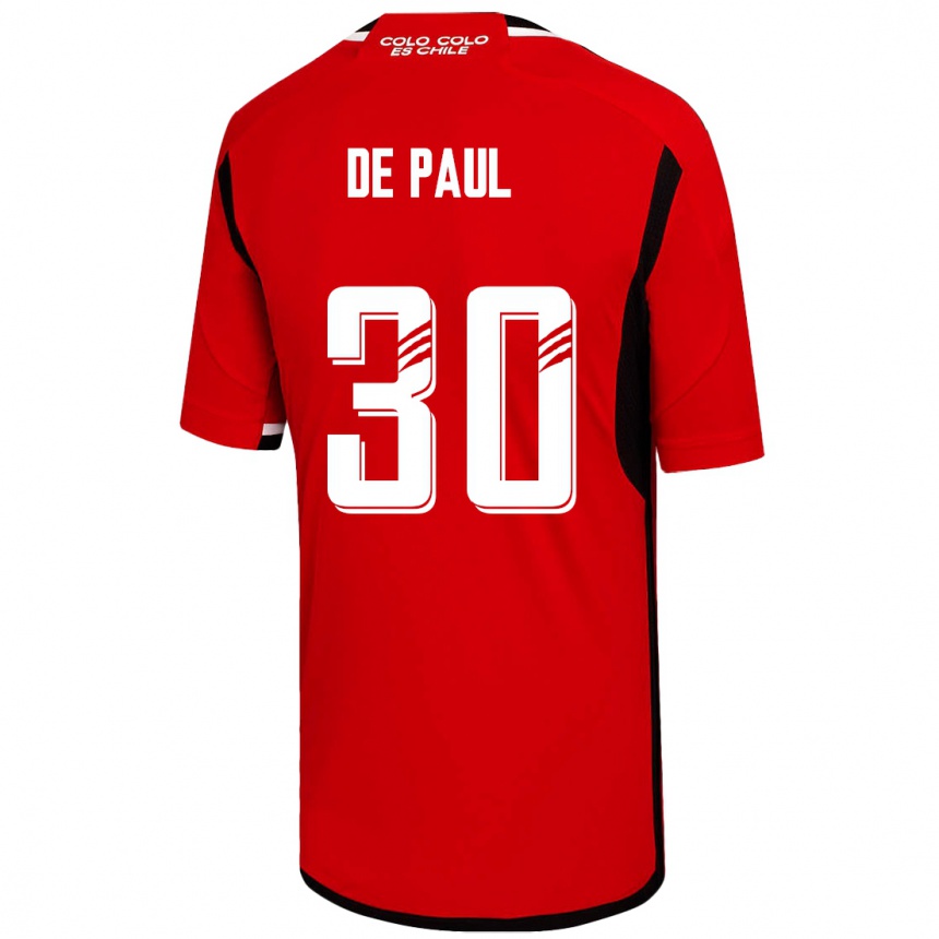 Herren Fußball Fernando De Paul #30 Rot Auswärtstrikot Trikot 2023/24 T-Shirt Luxemburg