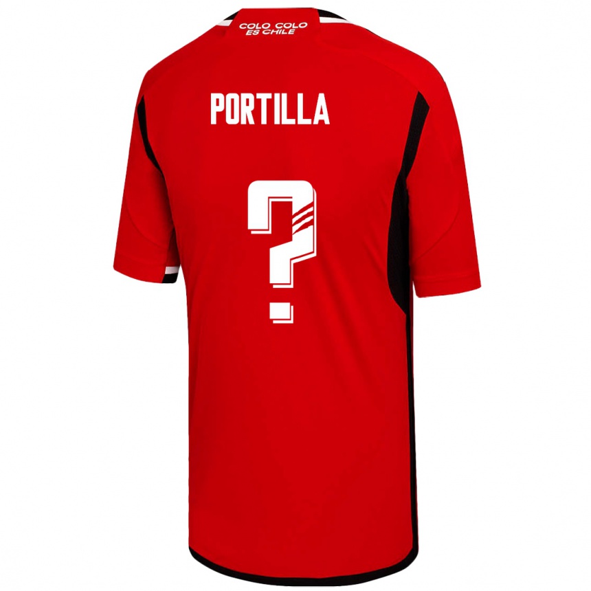 Herren Fußball Dylan Portilla #0 Rot Auswärtstrikot Trikot 2023/24 T-Shirt Luxemburg