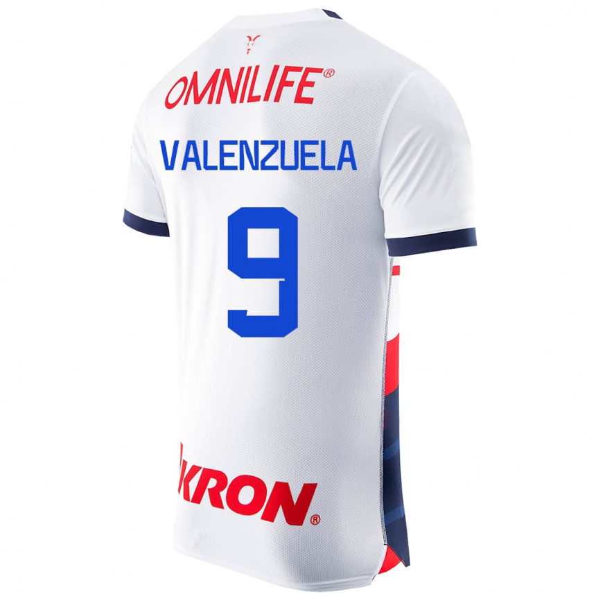 Herren Fußball Gabriela Valenzuela #9 Weiß Auswärtstrikot Trikot 2023/24 T-Shirt Luxemburg