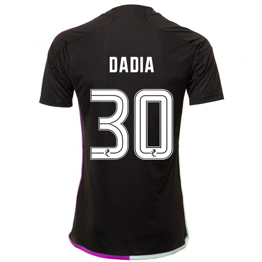 Herren Fußball Or Dadia #30 Schwarz Auswärtstrikot Trikot 2023/24 T-Shirt Luxemburg