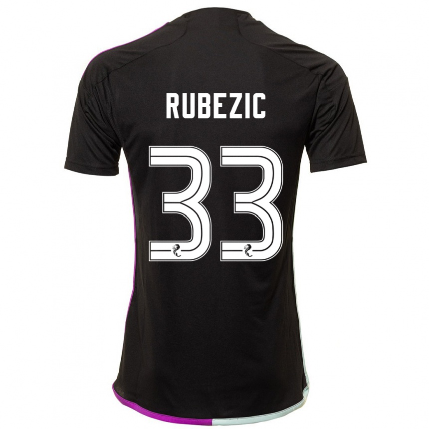 Herren Fußball Slobodan Rubezic #33 Schwarz Auswärtstrikot Trikot 2023/24 T-Shirt Luxemburg