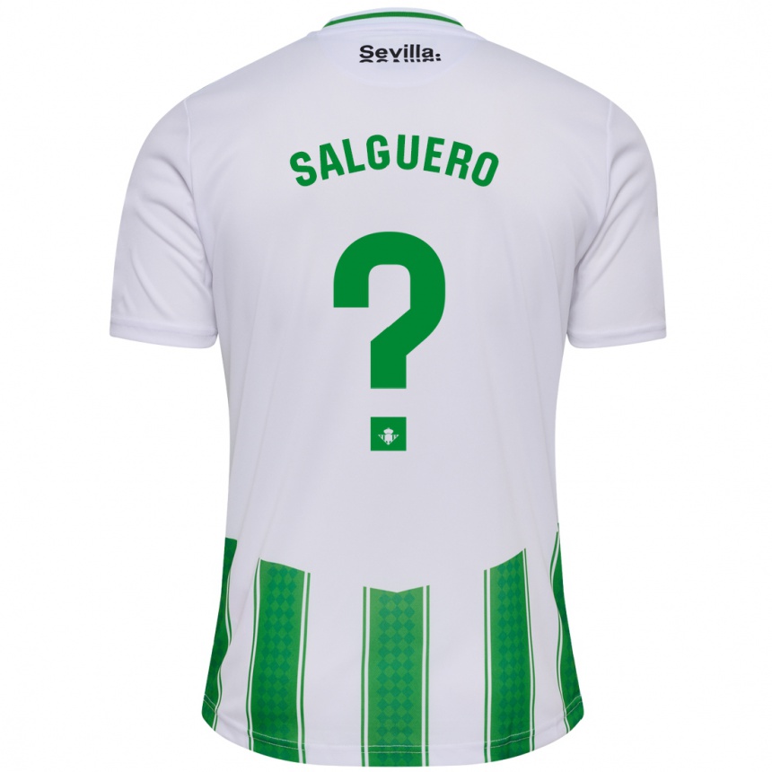 Damen Fußball Antonio Salguero #0 Weiß Heimtrikot Trikot 2023/24 T-Shirt Luxemburg