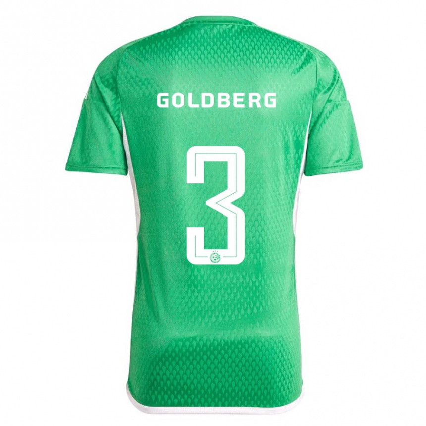 Damen Fußball Shon Goldberg #3 Weiß Blau Heimtrikot Trikot 2023/24 T-Shirt Luxemburg