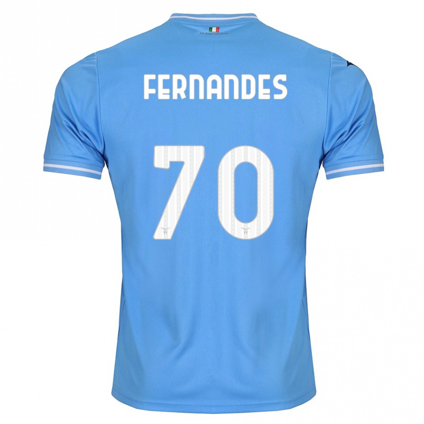 Damen Fußball Saná Fernandes #70 Blau Heimtrikot Trikot 2023/24 T-Shirt Luxemburg