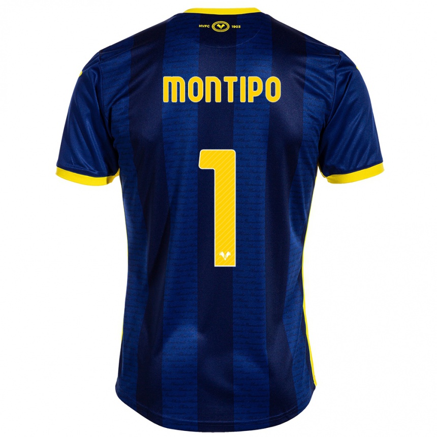Damen Fußball Lorenzo Montipò #1 Marine Heimtrikot Trikot 2023/24 T-Shirt Luxemburg