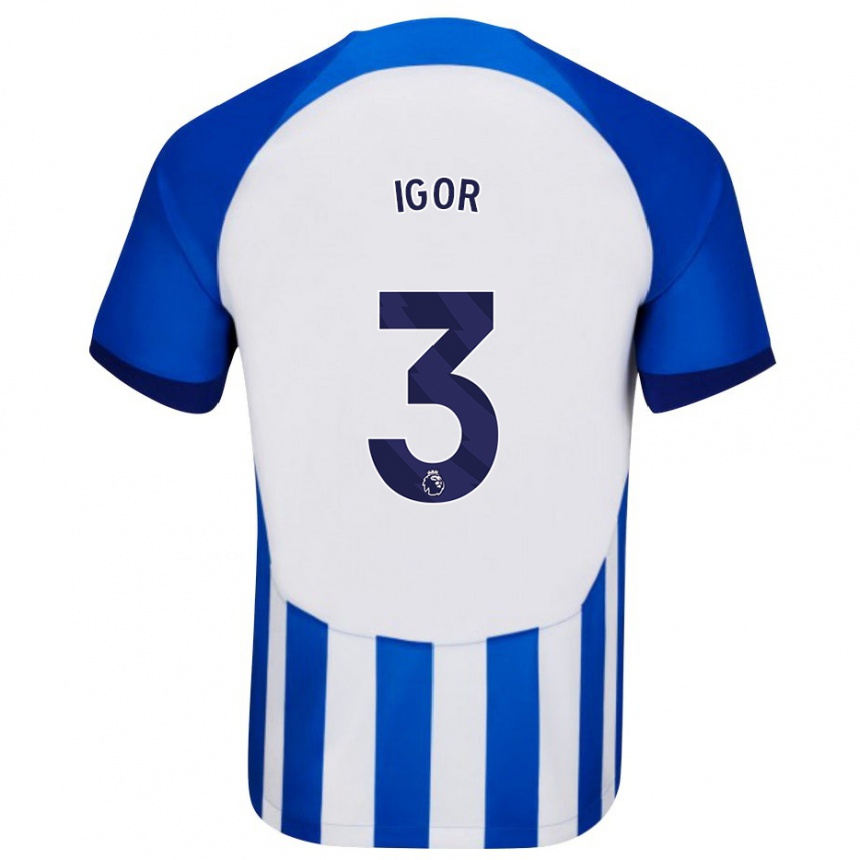 Damen Fußball Igor #3 Blau Heimtrikot Trikot 2023/24 T-Shirt Luxemburg