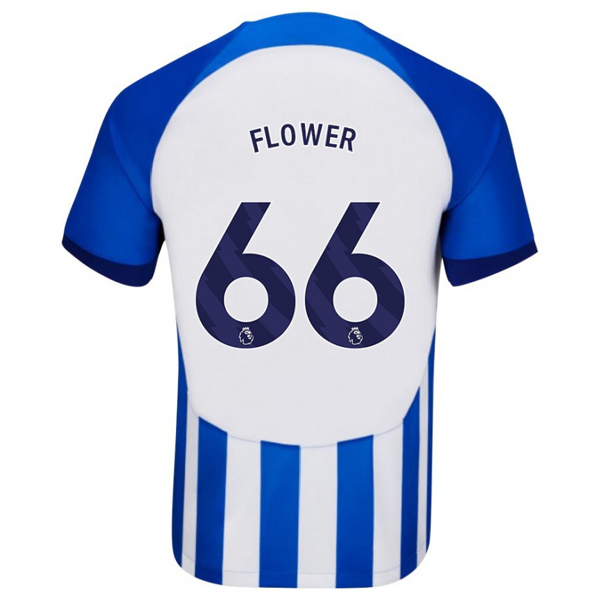 Damen Fußball Louis Flower #66 Blau Heimtrikot Trikot 2023/24 T-Shirt Luxemburg
