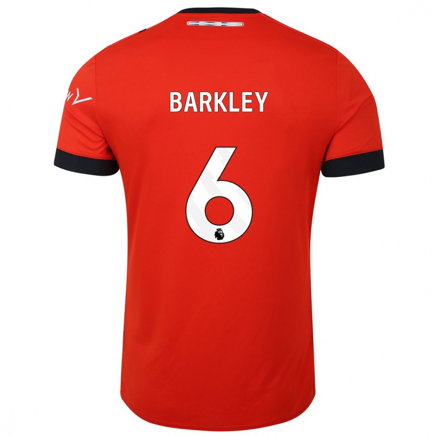 Damen Fußball Ross Barkley #6 Rot Heimtrikot Trikot 2023/24 T-Shirt Luxemburg