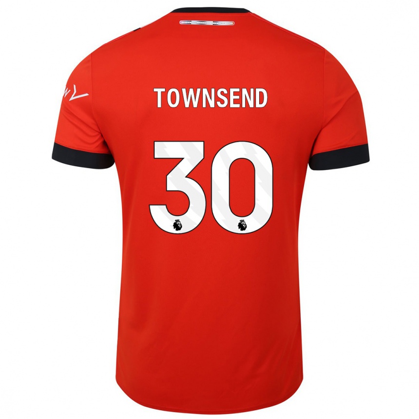 Damen Fußball Andros Townsend #30 Rot Heimtrikot Trikot 2023/24 T-Shirt Luxemburg