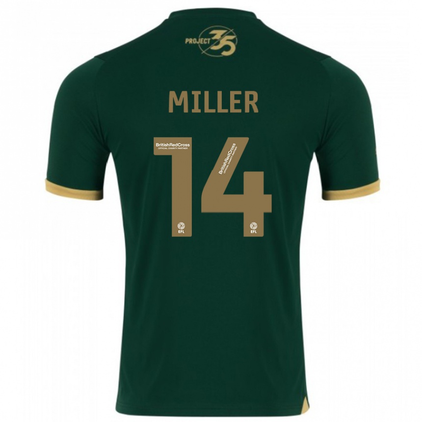 Damen Fußball Mickel Miller #14 Grün Heimtrikot Trikot 2023/24 T-Shirt Luxemburg