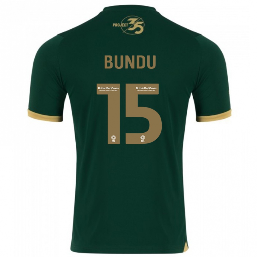 Damen Fußball Mustapha Bundu #15 Grün Heimtrikot Trikot 2023/24 T-Shirt Luxemburg