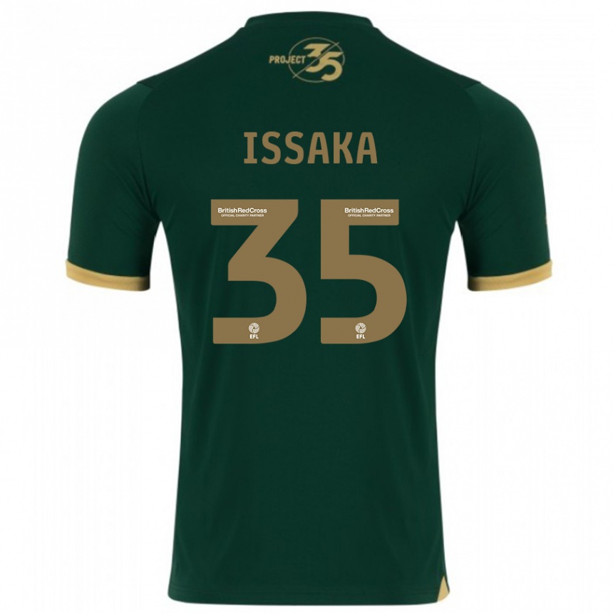 Damen Fußball Freddie Issaka #35 Grün Heimtrikot Trikot 2023/24 T-Shirt Luxemburg