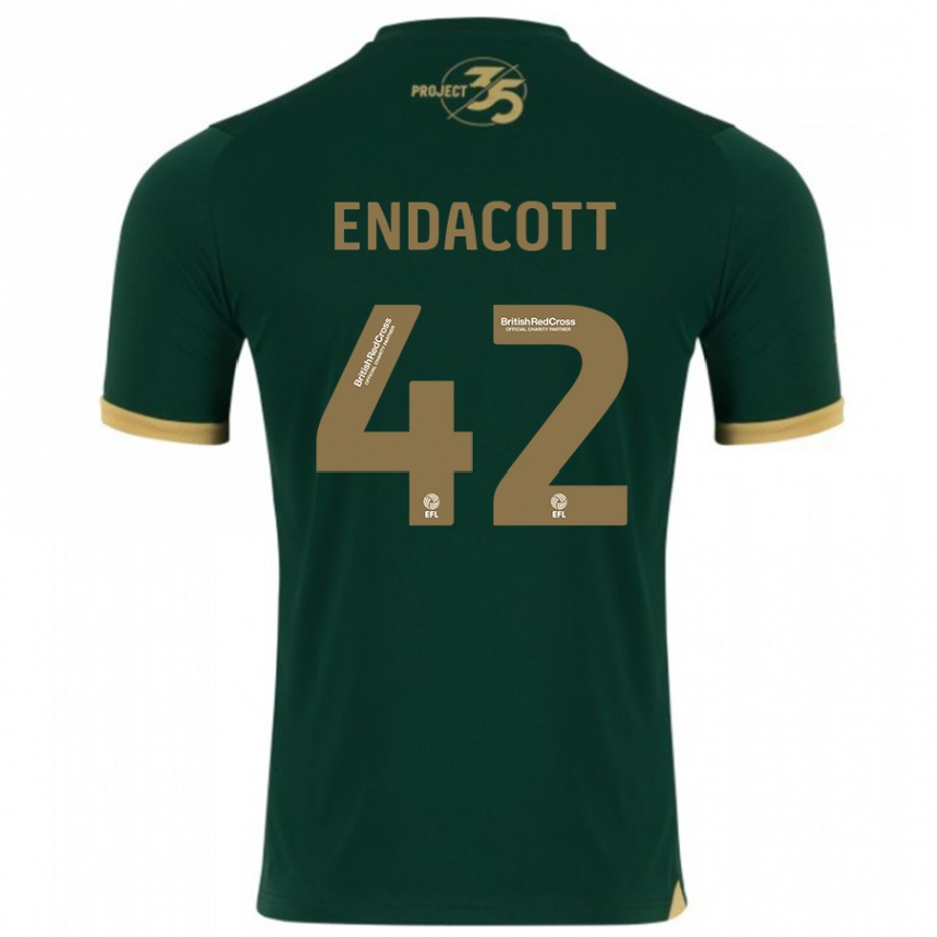 Damen Fußball Jack Endacott #42 Grün Heimtrikot Trikot 2023/24 T-Shirt Luxemburg