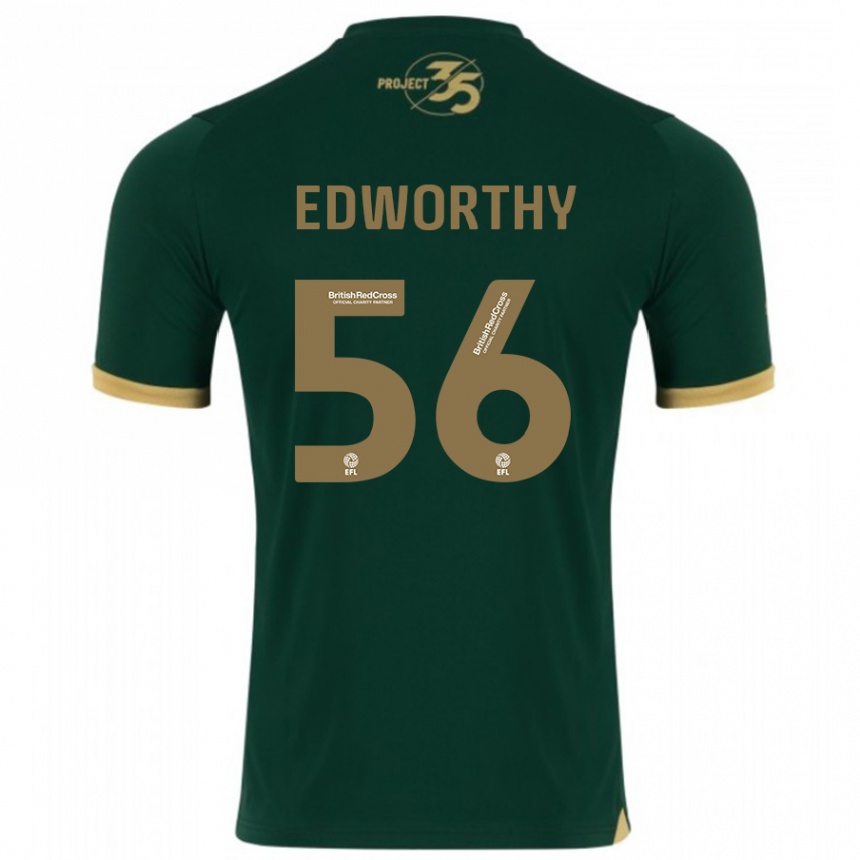Damen Fußball Kieran Edworthy #56 Grün Heimtrikot Trikot 2023/24 T-Shirt Luxemburg