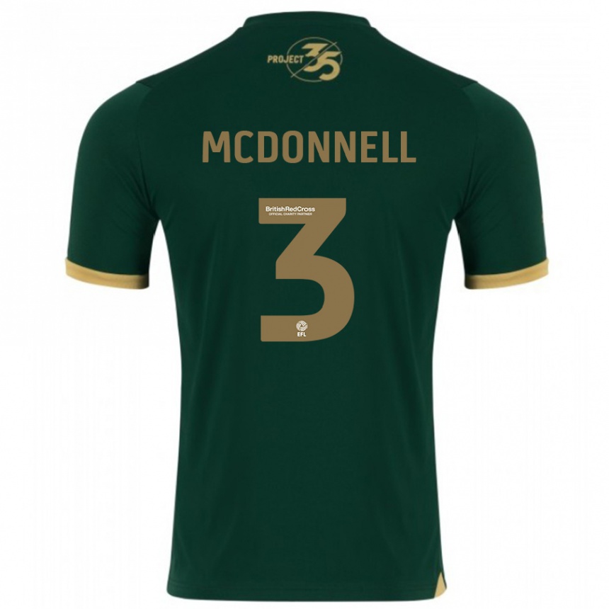 Damen Fußball Rosie Mcdonnell #3 Grün Heimtrikot Trikot 2023/24 T-Shirt Luxemburg
