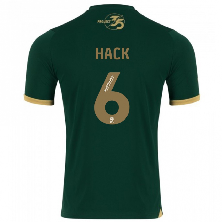 Damen Fußball Lucy Hack #6 Grün Heimtrikot Trikot 2023/24 T-Shirt Luxemburg
