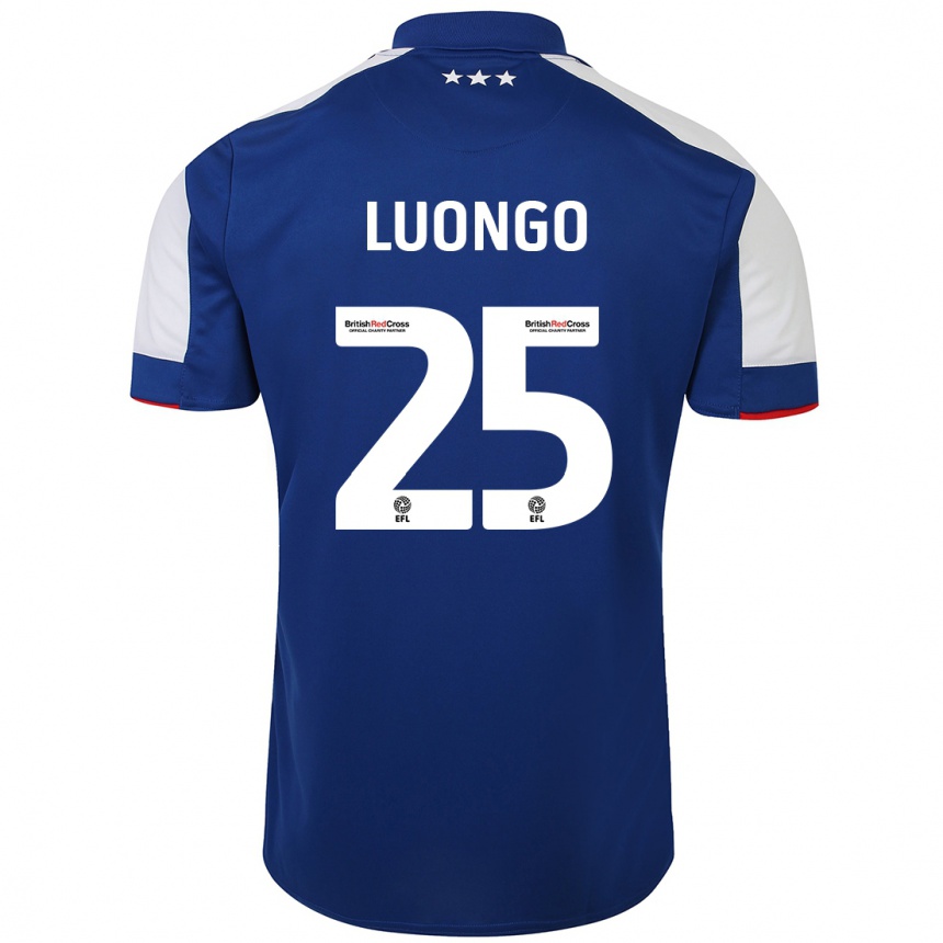 Damen Fußball Massimo Luongo #25 Blau Heimtrikot Trikot 2023/24 T-Shirt Luxemburg