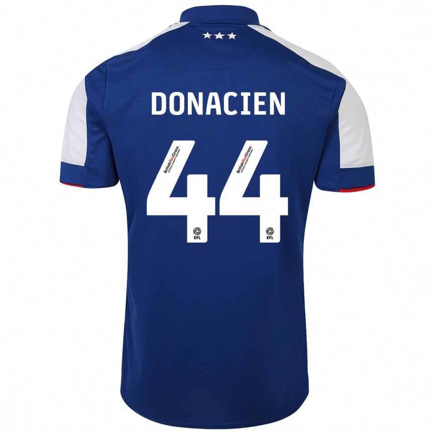 Damen Fußball Janoi Donacien #44 Blau Heimtrikot Trikot 2023/24 T-Shirt Luxemburg