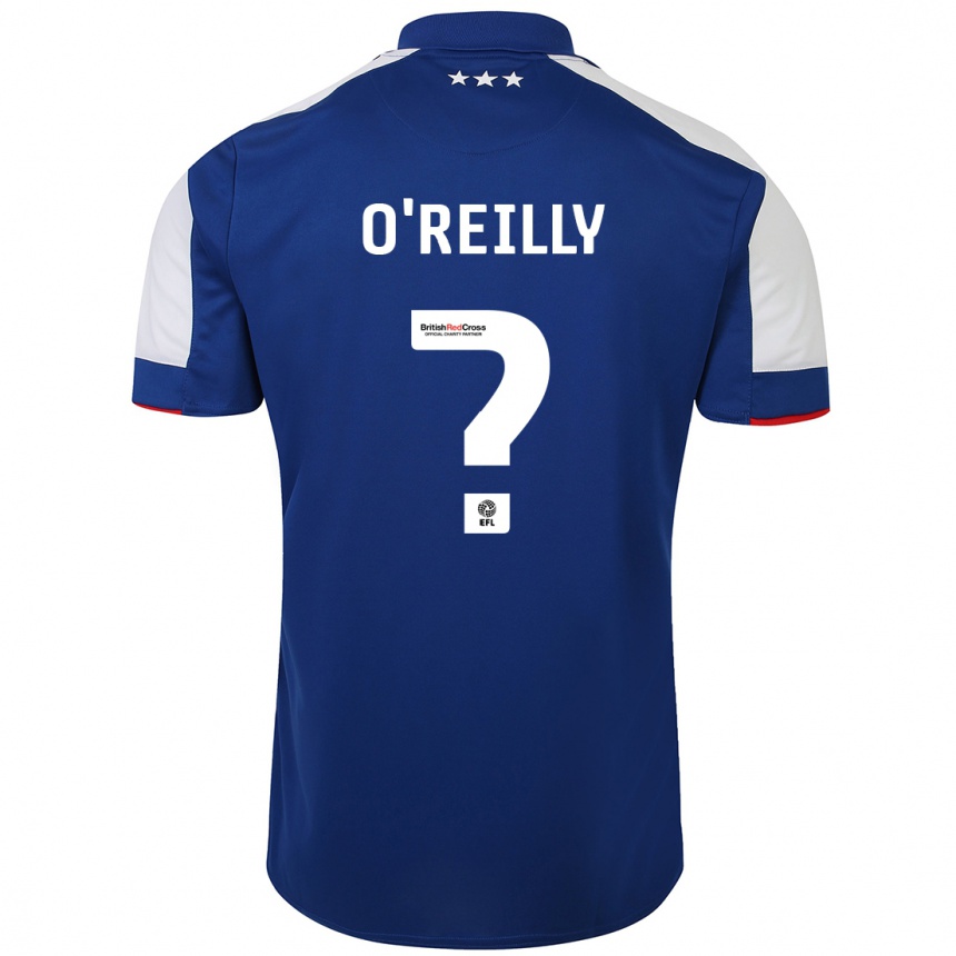 Damen Fußball Connor O'reilly #0 Blau Heimtrikot Trikot 2023/24 T-Shirt Luxemburg