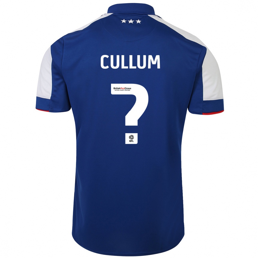 Damen Fußball Danny Cullum #0 Blau Heimtrikot Trikot 2023/24 T-Shirt Luxemburg