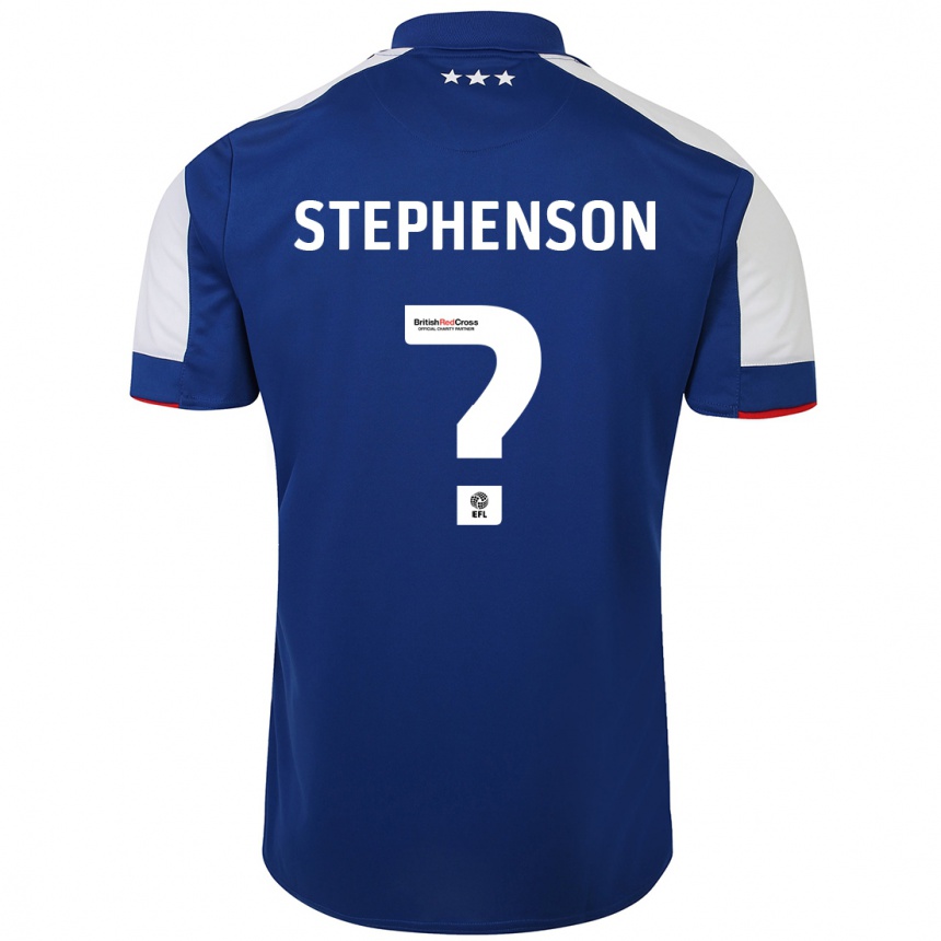 Damen Fußball Sean Stephenson #0 Blau Heimtrikot Trikot 2023/24 T-Shirt Luxemburg