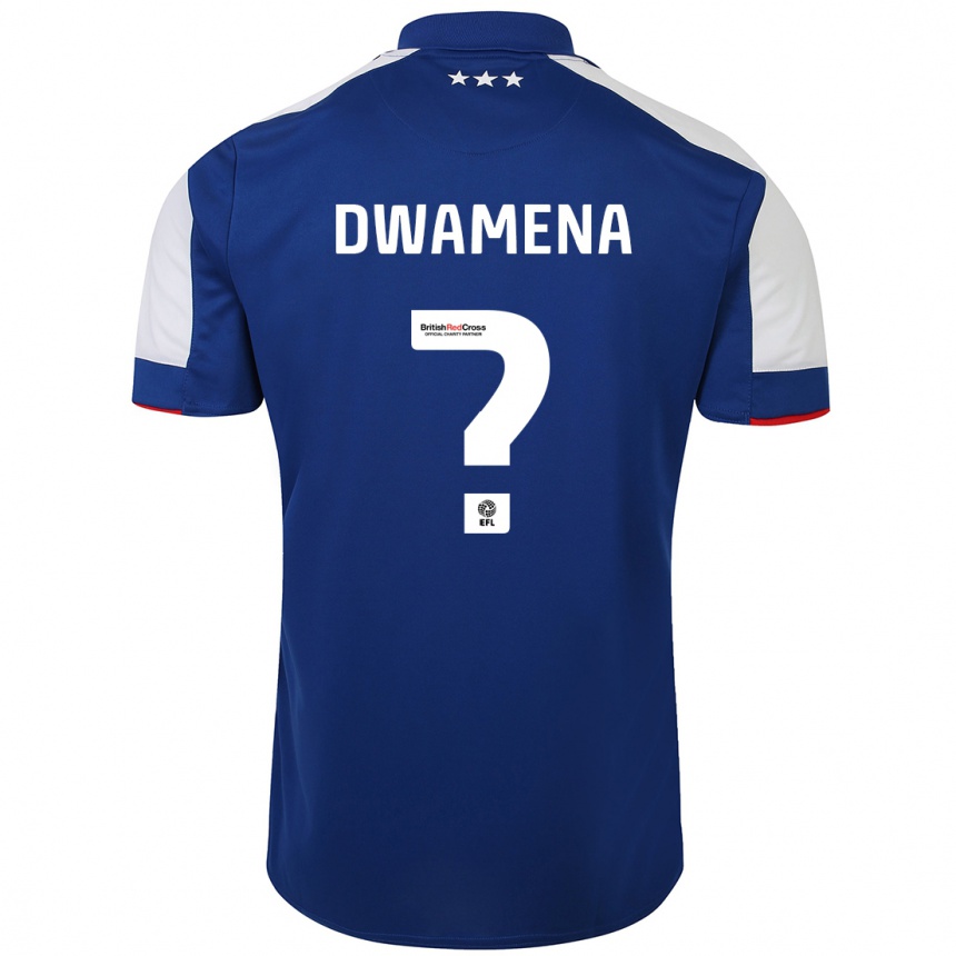 Damen Fußball Nick Nkansa-Dwamena #0 Blau Heimtrikot Trikot 2023/24 T-Shirt Luxemburg