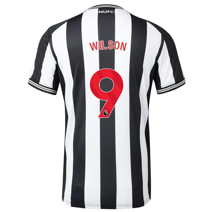 Damen Fußball Callum Wilson #9 Schwarz-Weiss Heimtrikot Trikot 2023/24 T-Shirt Luxemburg