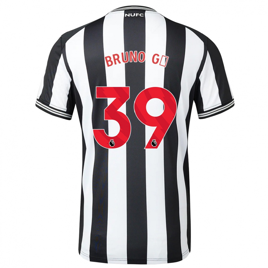 Damen Fußball Bruno Guimarães #39 Schwarz-Weiss Heimtrikot Trikot 2023/24 T-Shirt Luxemburg