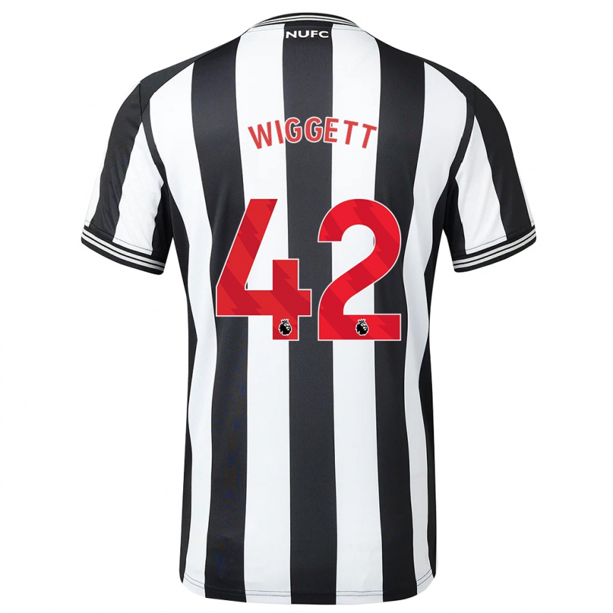 Damen Fußball Charlie Wiggett #42 Schwarz-Weiss Heimtrikot Trikot 2023/24 T-Shirt Luxemburg
