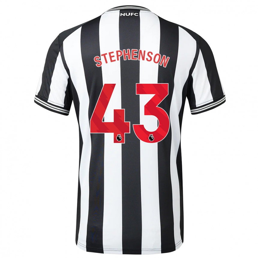 Damen Fußball Dylan Stephenson #43 Schwarz-Weiss Heimtrikot Trikot 2023/24 T-Shirt Luxemburg