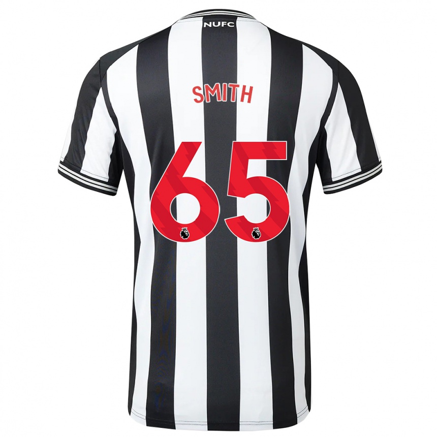 Damen Fußball Jude Smith #65 Schwarz-Weiss Heimtrikot Trikot 2023/24 T-Shirt Luxemburg