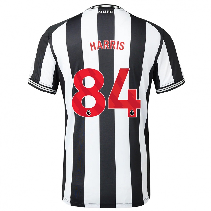 Damen Fußball Aidan Harris #84 Schwarz-Weiss Heimtrikot Trikot 2023/24 T-Shirt Luxemburg